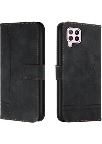 Huawei P40 Lite Manyetik Kapatma Için Telefon Kılıfı El Kayışı Pu Deri Kart (Yurt Dışından)