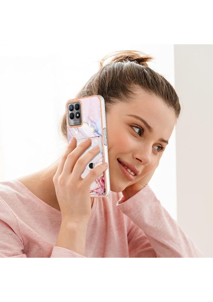Realme 8i Mermer Yumuşak Tpu Tampon Ince Cüzdan Kart Yuvaları Için Kılıf (Yurt Dışından) fiyatları