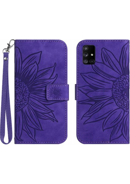 Kart Yuvaları Tutucu Lüks Pu Deri ile Samsung Galaxy A51 5g Için Kılıf (Yurt Dışından)