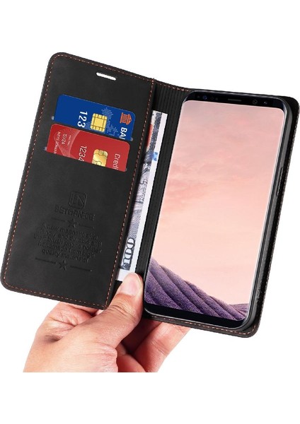 Samsung Galaxy S8 Artı Pu Deri Folio Cüzdan Manyetik Koruyucu Kılıf (Yurt Dışından)