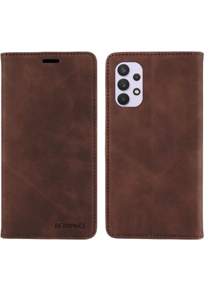 Samsung Galaxy A32 5g Pu Deri Folio Cüzdan Koruyucu Manyetik (Yurt Dışından)