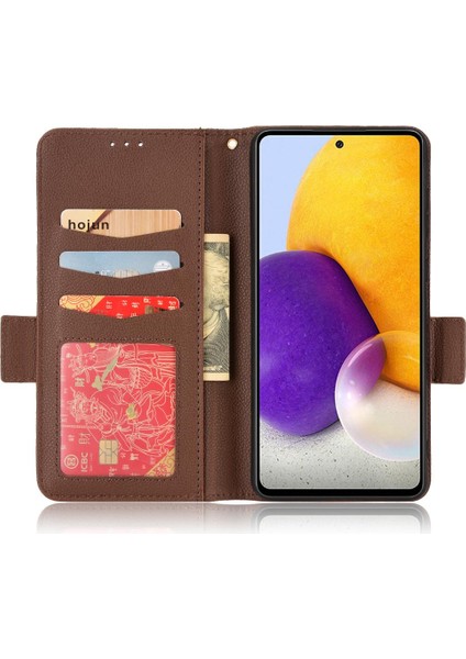 Samsung Galaxy Için Kılıf A52S 5g Pu Deri Manyetik Yan Toka Kart Yuvaları (Yurt Dışından)