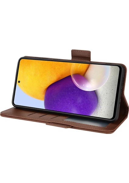Samsung Galaxy Için Kılıf A52S 5g Pu Deri Manyetik Yan Toka Kart Yuvaları (Yurt Dışından)