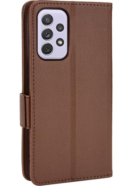 Samsung Galaxy Için Kılıf A52S 5g Pu Deri Manyetik Yan Toka Kart Yuvaları (Yurt Dışından)