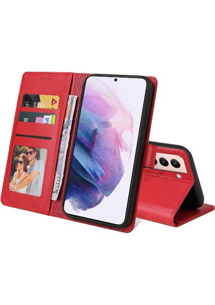 Samsung Galaxy S21 Artı Kickstand Premium Deri Üç Için Flip Case (Yurt Dışından) indirimleri