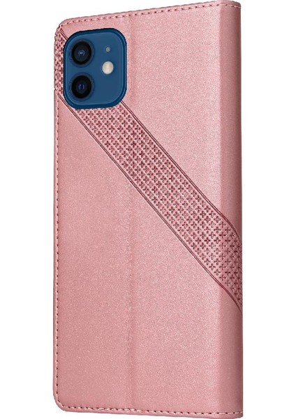 Iphone 12 Için Flip Case Pro Kickstand Üç Kart Yuvaları Premium Deri (Yurt Dışından)