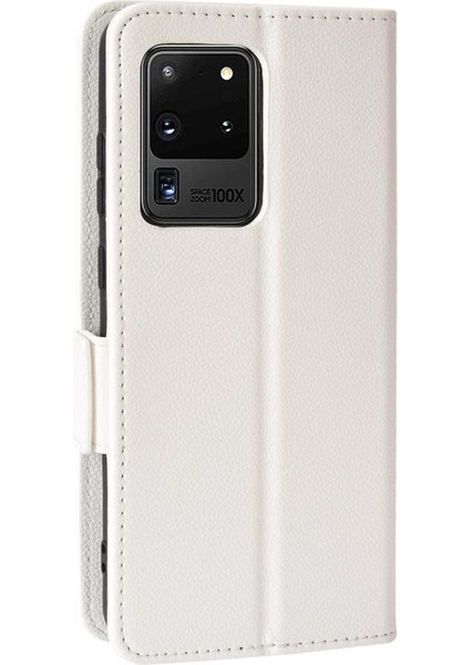 Samsung Galaxy S20 Ultra Yan Toka Cüzdan Manyetik Kart Yuvaları Için Kılıf (Yurt Dışından) modelleri