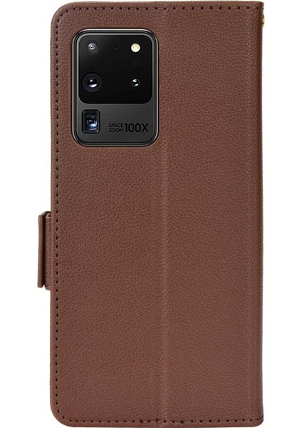 Samsung Galaxy S20 Ultra Yan Toka Cüzdan Manyetik Kart Yuvaları Için Kılıf (Yurt Dışından) modelleri