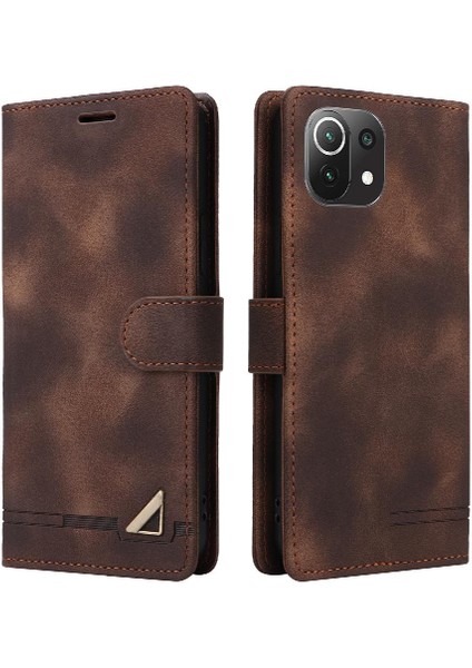 Xiaomi 11 Lite Için Flip Case Cüzdan Basit Iş Darbeye Kapak Çevirin (Yurt Dışından)