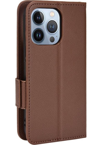 Iphone 14 Için Kılıf Pro Max Pu Deri Yan Toka Kart Yuvaları Tutucu Cüzdan (Yurt Dışından)