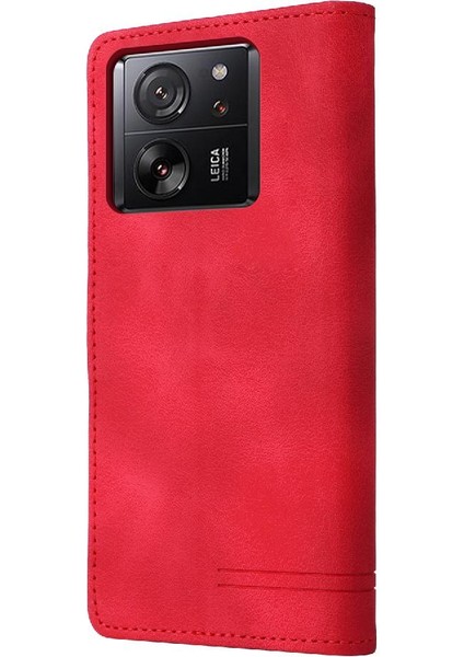 Xiaomi 13T Deri Kılıf Için Flip Case Darbeye Basit Iş Cüzdan (Yurt Dışından)