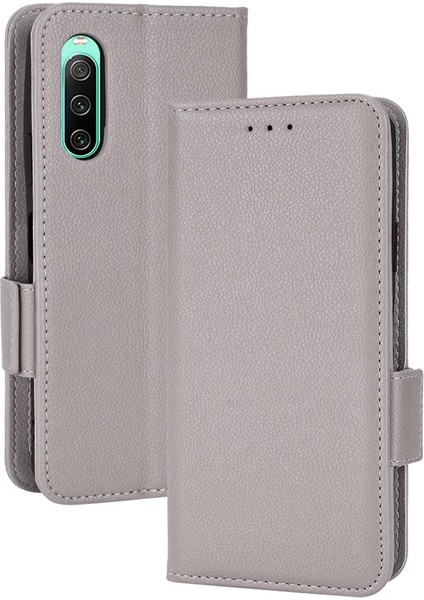 Sony Xperia 10 Iv Pu Deri Kart Yuvaları Için Kılıf Tutucu Yan Toka Cüzdan (Yurt Dışından)