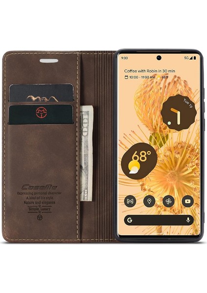 Google Piksel 6 Pro Manyetik Kapatma Darbeye Dayanıklı Vintage Pu Için Flip Case (Yurt Dışından) indirimleri