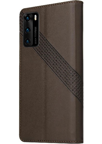 Huawei P40 Pro Darbeye 4 Köşe Koruma Kickstand Için Flip Case (Yurt Dışından)