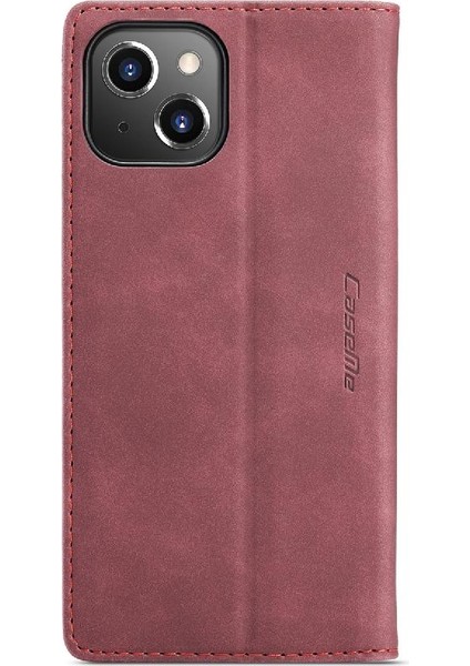 Iphone 14 Için Flip Case Artı Durumda Kart Yuvası Kickstand Manyetik Kapatma Pu (Yurt Dışından)