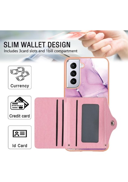 Samsung Galaxy S21 5g Yumuşak Tpu Tampon Kart Yuvaları Mermer Ince (Yurt Dışından) modelleri