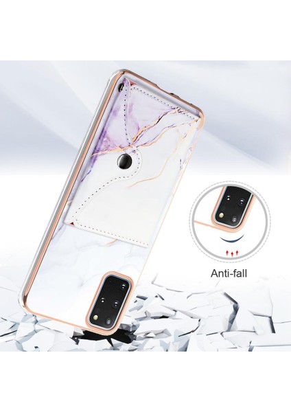Samsung Galaxy S20 Artı 5g Yumuşak Tpu Tampon Ince Cüzdan Kart Yuvaları (Yurt Dışından)