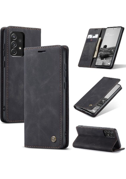 Samsung Galaxy A73 5g Için Flip Case Vintage Pu Deri Cüzdan Manyetik (Yurt Dışından)