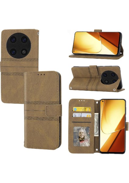 Huawei Mate 60 Pro Artı Pu Deri Cüzdan Kılıf Kickstand Için Flip Case (Yurt Dışından)