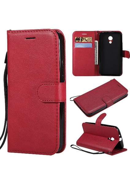 Kart Yuvası Klasik Düz Renk Iş ile Motorola Moto G2 Için Flip Case (Yurt Dışından)