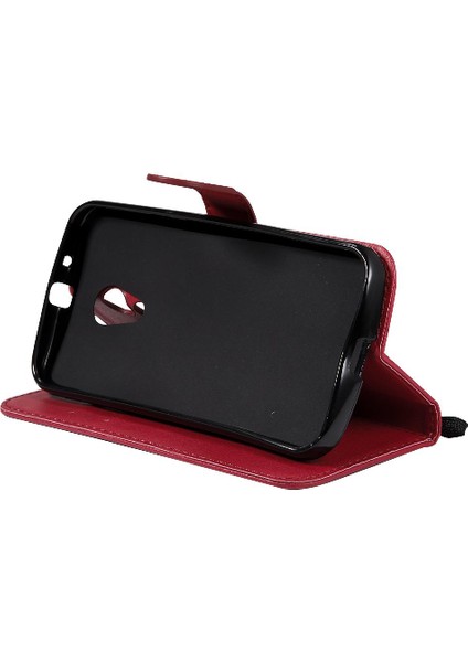 Kart Yuvası Klasik Düz Renk Iş ile Motorola Moto G2 Için Flip Case (Yurt Dışından) modelleri