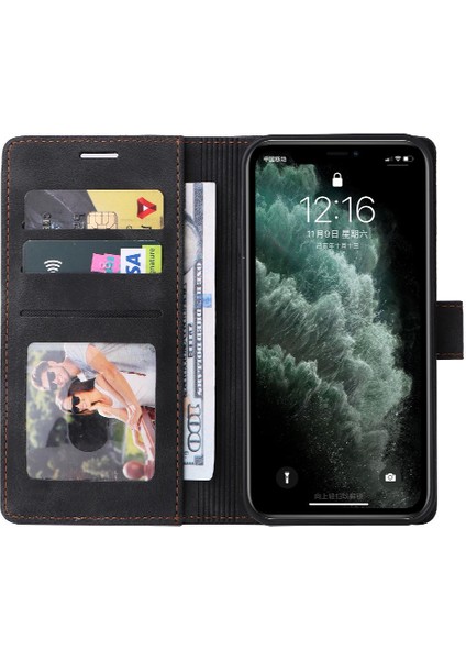 Iphone 11 Için Flip Case Pro Cüzdan Kapak Kapak Darbeye Deri Kılıf (Yurt Dışından)