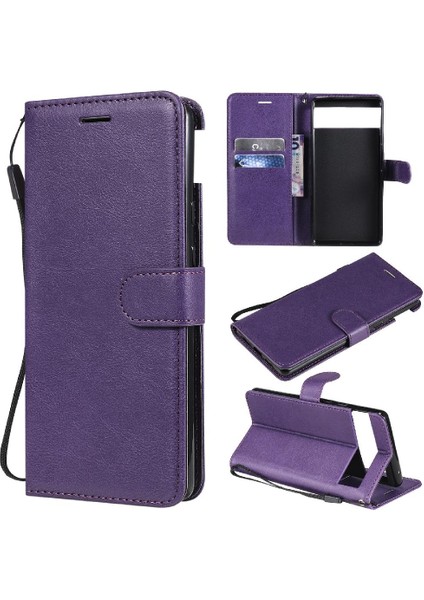 Kart Yuvası Iş Cüzdan Telefon Kılıfı ile Google Piksel 6 Için Flip Case (Yurt Dışından)