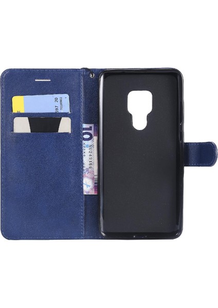 Mays Boutique Kart Yuvası ile Huawei Mate 20 Için Flip Case Klasik Düz Renk Yüksek Telefon (Yurt Dışından)