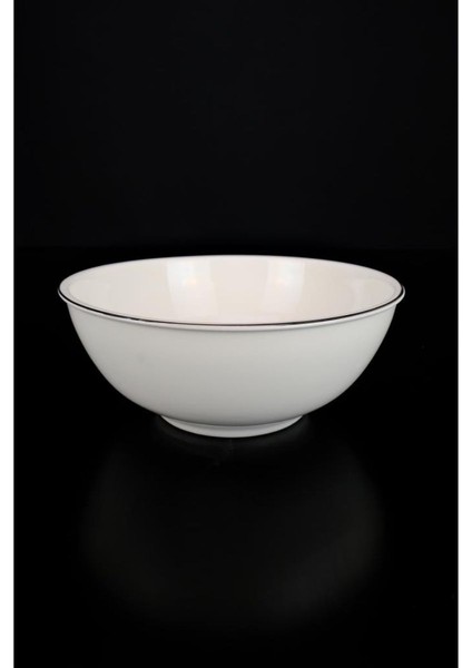Lombardino Minimalist Modern Silver Tekli Porselen Salata Kasesi 20 cm