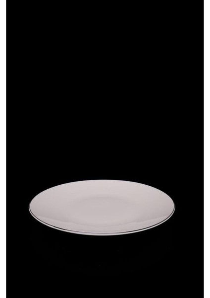 Lombardino Minimalist Modern Silver Tekli Porselen Servis Tabağı 25 cm