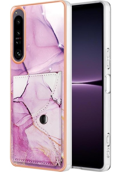 Sony Xperia 1 Iv Mermer Yumuşak Tpu Tampon Ince Cüzdan Kart Yuvaları Için Kılıf (Yurt Dışından)