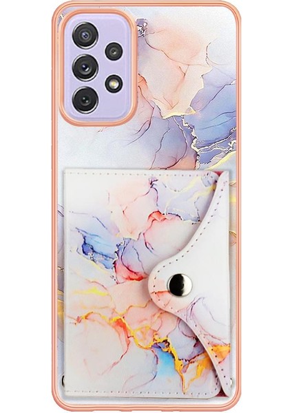 Samsung Galaxy Için Kılıf A52S 5g Mermer Kart Yuvaları Yumuşak Tpu Tampon Ince (Yurt Dışından)