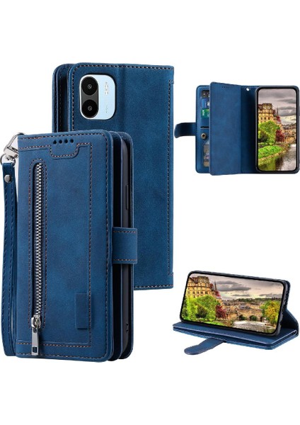 Xiaomi Redmi A2 4g Için Flip Case Pu Deri Cüzdan 9 Kart Yuvaları Kordon (Yurt Dışından)