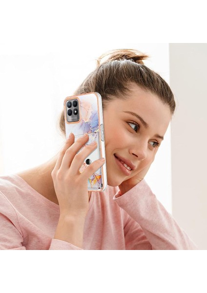 Realme 8i Mermer Yumuşak Tpu Tampon Ince Cüzdan Kart Yuvaları Için Kılıf (Yurt Dışından) fırsatları