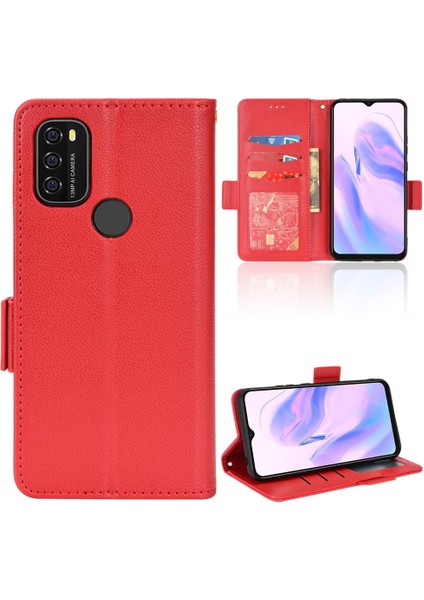 Blackview A70 Manyetik Pu Deri Kart Yuvaları Tutucu Yan Toka Için Kılıf (Yurt Dışından)