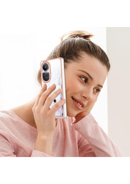 Oppo Oppo 10 Pro 5g Yumuşak Tpu Tampon Kart Yuvaları Için Kılıf Ince Cüzdan Mermer (Yurt Dışından)