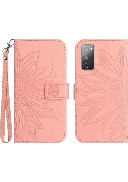 Samsung Galaxy S20 Fe Kısa Kayış Lüks Pu Deri Flip Cüzdan (Yurt Dışından)