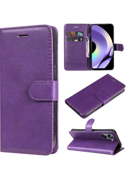 Realme 10 Pro 5g Için Flip Case Yüksek Kaliteli Deri Iş Cüzdan Telefon (Yurt Dışından)