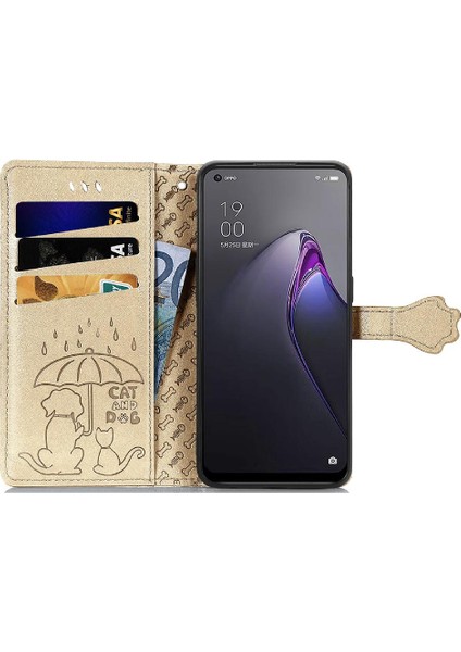 Oppo Oppo 8 Flip Kapak Için Kılıf Kısa Kayış Darbeye Deri Kılıf (Yurt Dışından)