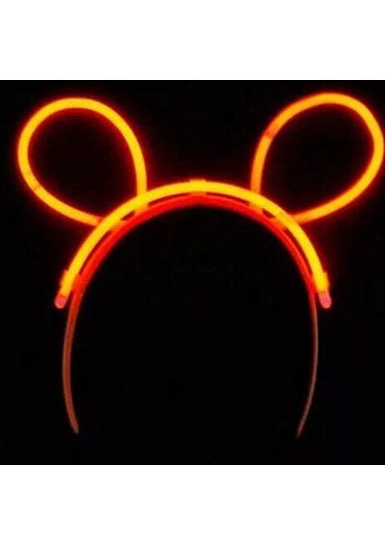 Glow Neon Işıklı Parti Tacı Turuncu Renk 1 Adet Retro fiyatları