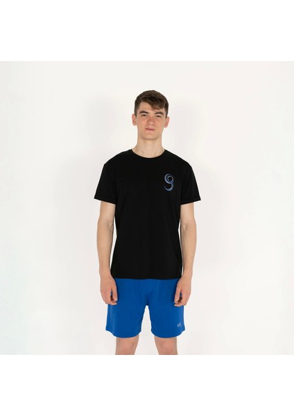 Slimfit Future Baskılı Siyah Erkek T-Shirt