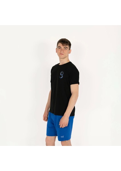 Slimfit Future Baskılı Siyah Erkek T-Shirt