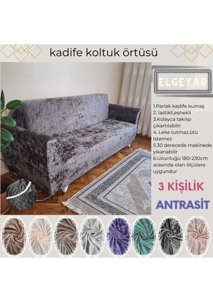 Kadife Koltuk, Kanepe, Çekyat Örtüsü , Koltuk Kılıfı( 3 Kişilik)