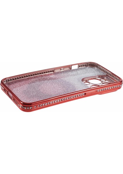 iPhone 15 Pro Max Için Yüzüklü Tutucu Kılıf Yapay Elmas Dekor Glitter Sparkle Tpu Telefon Kapağı-Kırmızı (Yurt Dışından) fırsatları
