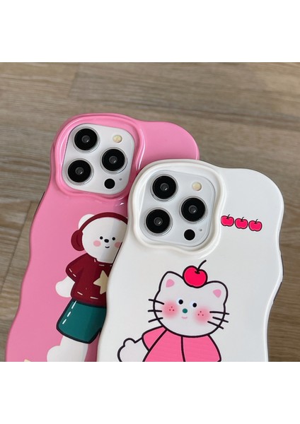 iPhone 15 Pro Kapak Tpu Telefon Koruyucu Kabuk Karikatür Desenli Telefon Kılıfı-Pembe (Yurt Dışından) fiyatları
