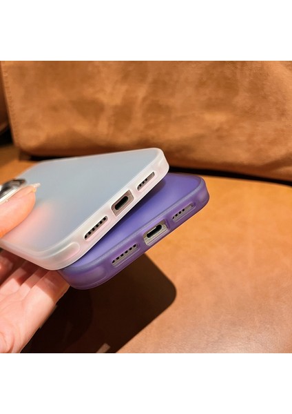 iPhone 13 Pro Için Kılıf Çizilmez Lazer Efektli Degrade Pc+Tpu Telefon Kabuğu-Turuncu (Yurt Dışından) modelleri