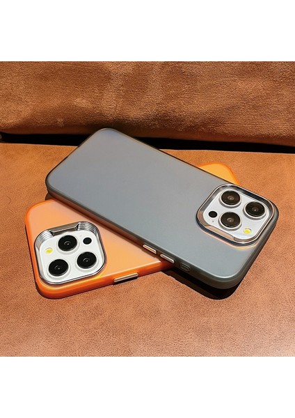 iPhone 13 Pro Için Kılıf Çizilmez Lazer Efektli Degrade Pc+Tpu Telefon Kabuğu-Turuncu (Yurt Dışından) fırsatları