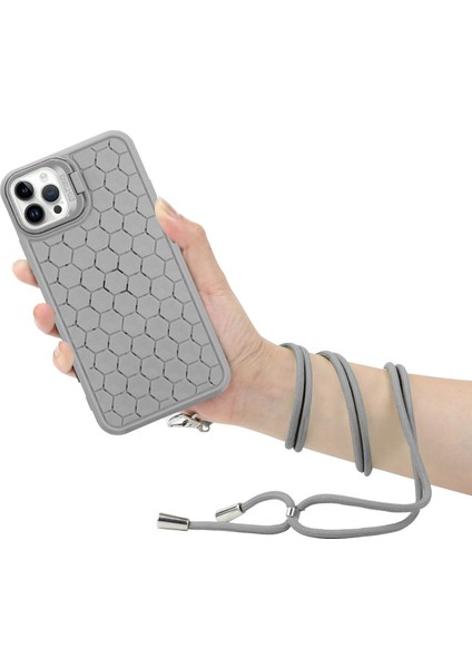iPhone 12 Için 6,1 Inç/12 Pro 6,1 Inç Cep Telefonu Kılıfı Yumuşak Tpu Isı Dağılımı Kickstand Kapak-Gri (Yurt Dışından)