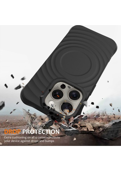 iPhone 12/12 Pro Koruyucu Kılıf Magsafe-Siyah ile Uyumlu Yumuşak Sıvı Silikon Telefon Kapağı (Yurt Dışından)