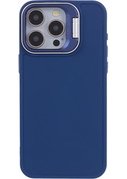 iPhone 15 Pro Için Darbeye Dayanıklı Kılıf Lens Çerçevesi Kickstand Silikon Telefon Kapağı-Safir (Yurt Dışından) fiyatları